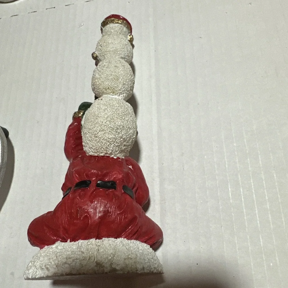 Holiday Expressions Snowman Hand Painted Stacking Figurine 3 Snowmen 7